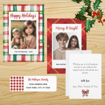 Holiday Plaids & Cheer – Festive Christmas Cards