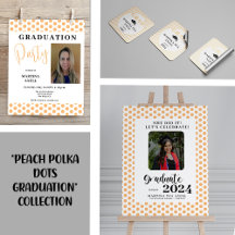 PEACH POLKA DOTS GRADUATION 