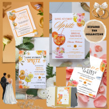 Love at First Spritz Bridal Shower Invitations