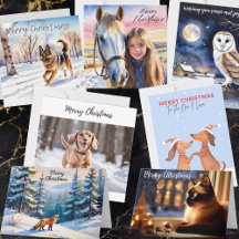 Christmas Cards with Pet and Animal Themes