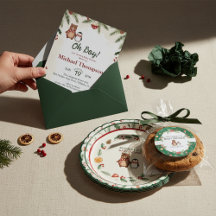 Woodland Winter Baby Shower Event Collection