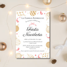 Spanish Christmas Invitations