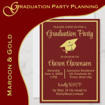 Graduation Party - Maroon School Colors