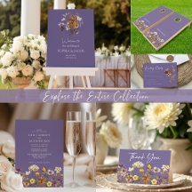 Purple/Lavender Wildflower Boho Wedding