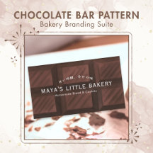 Chocolate Bar Pattern Bakery Branding Suite