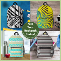 Fun Colorful Pattern Backpacks