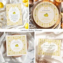 Lemon Citrus Yellow Baby Shower