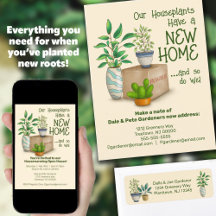 Cute Houseplants Housewarming Party