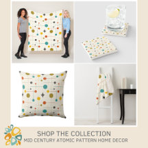 Mid Century Modern Atomic Dots Pattern Home Decor