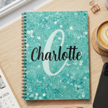 Glam Teal Mint Faux Glitter Sparkle 