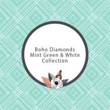 Mint & White Boho Diamonds Collection
