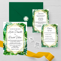 Tropical Greenery Wedding Stationery Collection