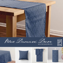 Blue Damask Decor Accessories
