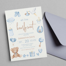 We Can Bearly Wait - Boy Baby Shower