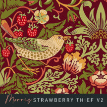 William Morris - Strawberry Thief V2 RED
