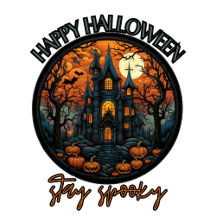 HALLOWEEN, stained glass, castell, stay spooky