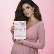 Soft Pink Bow Girl Baby Shower!