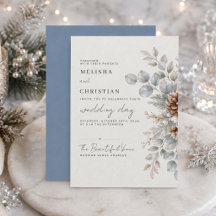 Dusty Blue Winter Botanical Wedding