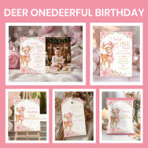 Deer Onederful Floral Birthday