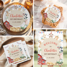  Cute Barnyard Farm Animals Birthday