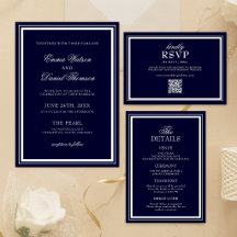 Navy Blue Classic Elegant Wedding Collections
