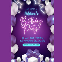 Adult Birthday Invitation – Editable & Personalize