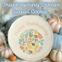 Happy Thanksgiving Muted Fall Leaves