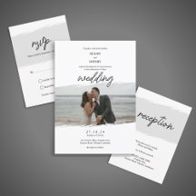 Wedding Invitation Card | Black and white 