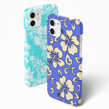 iPhone Cases - Hibiscus and Floral Pareau Prints