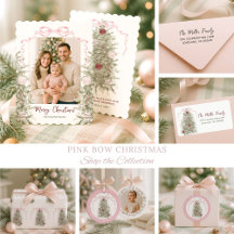 Coquette Pink Bow Christmas