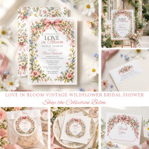 Love in Bloom Vintage Wildflower Bridal Shower
