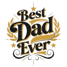 Best Dad Ever - Elegant Gold & Navy Gift Suite