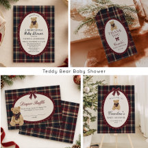 Tartan Teddy Bear Baby Shower