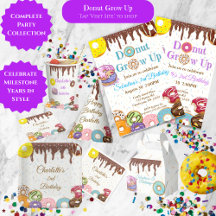 "Donut Grow Up" Donut Birthday Party Collection