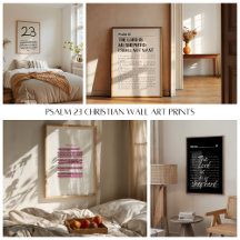 Psalm 23 Christian Wall Art Prints