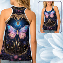 Butterfly Lover Pink Blue Gold Yoga Collection