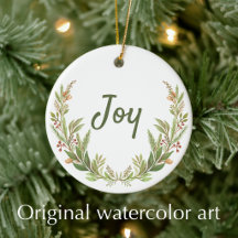 Personalized Joy Scripture Watercolor Christmas