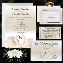 Romantic Wedding Swans