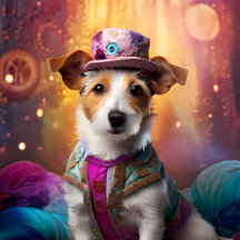 Whimsical Jack Russell Terrier 