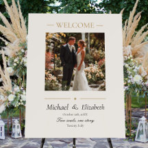 Elegant Chic Cream and Gold Wedding Posters 