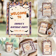 Purple & Orange Spooky Halloween Birthday Party