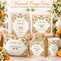 Watercolor Citrus Little Cutie Baby Shower