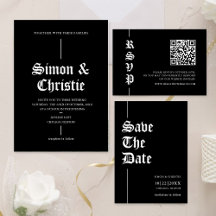 Vintage Retro Black & White Wedding Collection