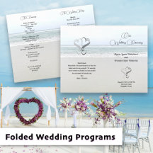Wedding Programs, Folded