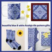 Blue + White Mediterranean Tile Pattern Gifts