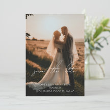 Rustic Modern Script Wedding Cards