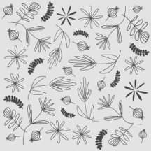 minimalist floral motif