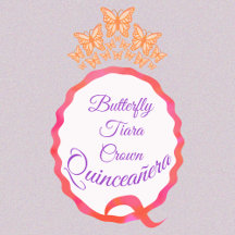 Butterfly Tiara Crown Quinceanera