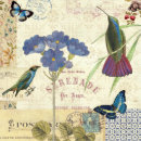 Vintage Bouquet of Flowers, Birds and Butterflies Poster | Zazzle.co.uk