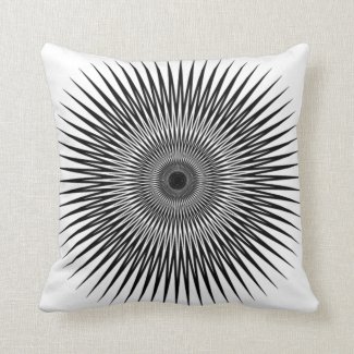 optical illusion throw pillow black_white no2
